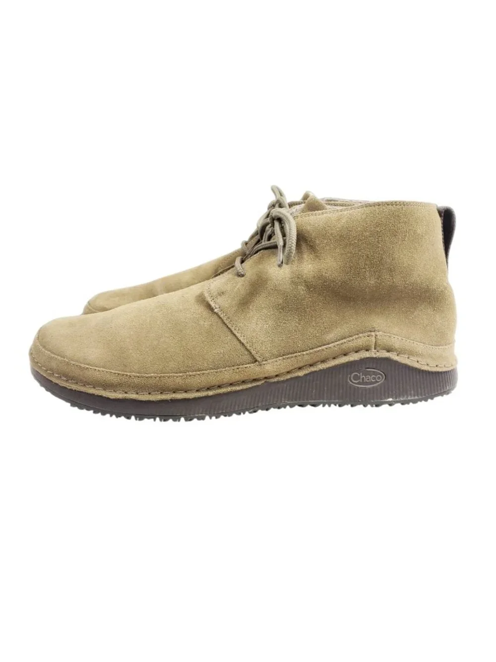 Chaco Mens Size 12 Paonia Desert Boots Tan Suede Wool Blend Lining